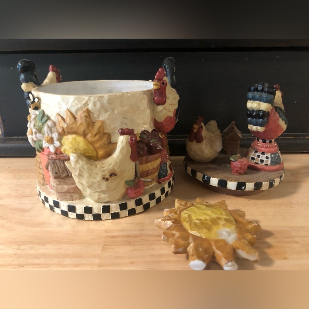 Center Street Design Ceramic Chicken Candle Holder and Topper